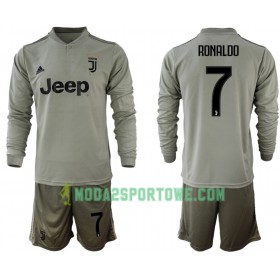 Koszulka Juventus RONALDO 7 Dziecięcy Wyjazdowe Stroje Piłkarskie 2018/19 Długi Rękaw